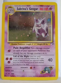 Pokemon Collectible Cards, Sabrina's Gengar, Holo, 14/132, Gym Hero's, 2000 - Image 5