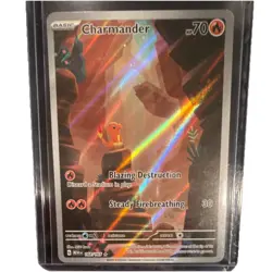 Pokemon Charmander 168/165 Sv: Scarlet & Violet 151 Illustration Rare Holo Card - Image 1