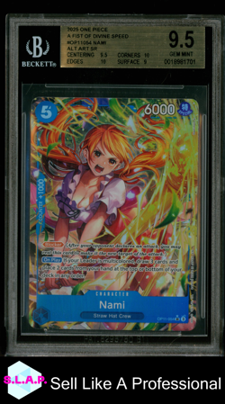 NAMI ALT ART SR 2025 ONE PIECE CARD GAME A FIST OF DIVINE SPEED OP11054 BGS 9.5 - Image 1