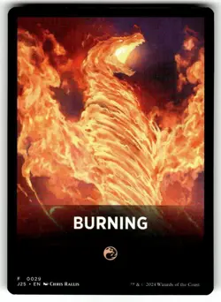 Burning Theme Card #29 (NM) Foundations Jumpstart J25 Magic MTG, - Image 1