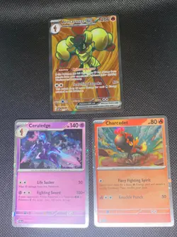 Armarouge ex SVP125 + Charcadet and Ceruledge - Promo Pokemon Card Set - NM - Image 1