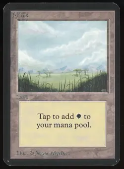 1993 MTG Magic the Gathering Card Alpha Plains V2 Raw NM- Gaming Card TCG - Image 1