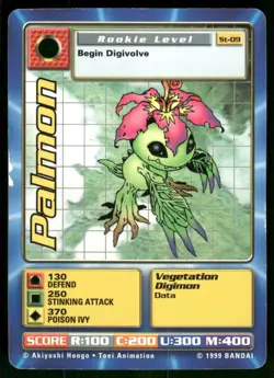 BANDAI DIGIMON TRADING CARD PALMON Card ST-09 1999 - Image 1