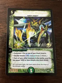 Duel Masters TCG Dyno Mantis The Mightspinner Foil Promo Card L10 Y2 CCG - Image 1