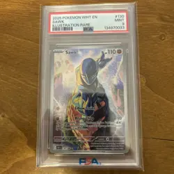 Sawk 130/086 Sv: White Flare Illustration Rare Holo Card PSA 9 Mint - Image 1