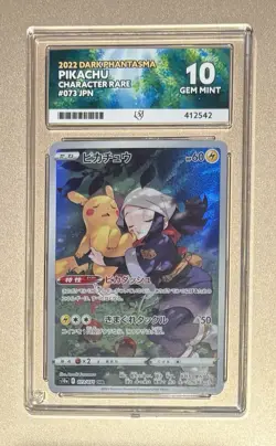 Pokemon Japanese 2022 Dark Phantasma Pikachu C Rare 073 Ace Gem Mint 10! - Image 1