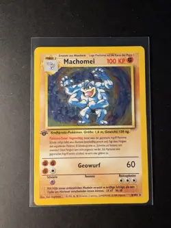 Pokemon Karte - Machomei 8/102 - 1. Edition - Base Set 1999 - Deutsch - Holo - Image 1