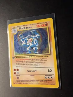 Pokemon Karte - Machomei 8/102 - 1. Edition - Base Set 1999 - Deutsch - Holo - Image 2