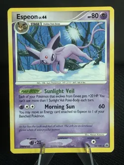 2008 Pokemon D&P Majestic Dawn #18/100 Espeon Lv. 44 Rare Non Holo Low PSA - Image 1