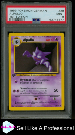 ALPOLLO 1ST EDITION POKEMON GERMAN 1999 29 PSA 9 - Image 1