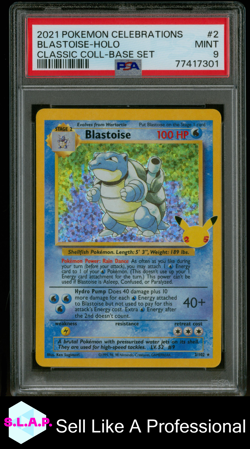 BLASTOISE - HOLO POKEMON #2 2021 CLASSIC CELEBRATIONS BASE SET HOLO EN PSA 9 - Image 1
