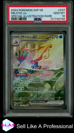 MILOTIC EX SPECI4L ILL RARE POKEMON GER SSP DE-SURGING SPARKS 2024 237 PSA 10 - Image 1
