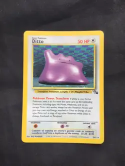 Pokemon Cards: Fossil Rare Holo: Ditto 3/62 - Image 1