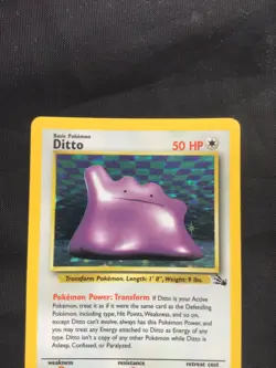 Pokemon Cards: Fossil Rare Holo: Ditto 3/62 - Image 2