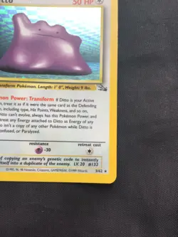 Pokemon Cards: Fossil Rare Holo: Ditto 3/62 - Image 5