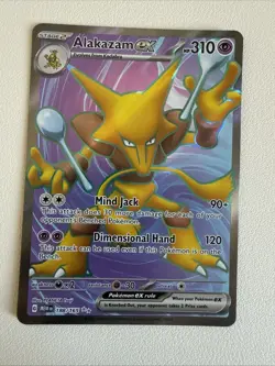 Pokemon Alakazam EX 188/165 Scarlet & Violet 151 Full Art Rare Holo Card - Image 1
