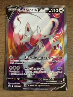 Pokemon Karte Hisui-Zoroark V SWSH297 Black Star Promo Near Mint Deutsch - Image 1