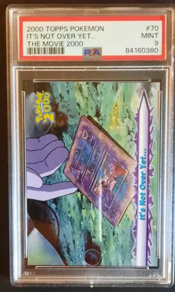 Ancient mew PSA 9, Pokemon 2000 Topps The Movie, It's Not Over Yet , #70, RARE - Image 1