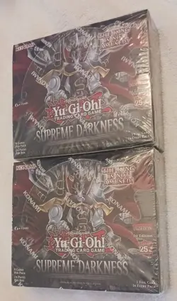 ( 2 ) 2025 Konami Yu Gi Oh! Supreme Darkness Booster Boxes (NEW-SEALED) - Image 1