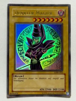 Yu-Gi-Oh! Dunkler Magier LOB-G003 Ultra Rare Deutsch OG Print - Image 1