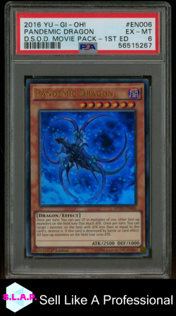 PANDEMIC DRAGON YU-GI-OH THE DARK SIDE OF DIMENSIONS MOVIE PACK 2016 EN006 PSA 6 - Image 1