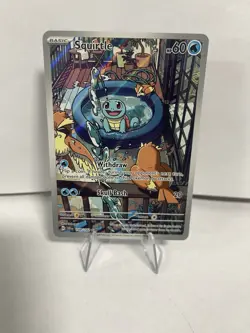 Pokemon TCG Squirtle 148/142 Stellar Crown Illustration Rare Card - Image 1