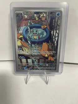 Pokemon TCG Squirtle 148/142 Stellar Crown Illustration Rare Card - Image 2