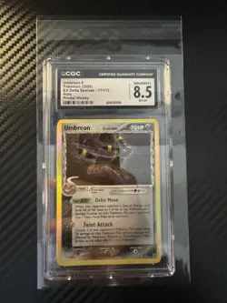 Pokemon TCG Umbreon Ex Delta Species Holo Card 17/113 CGC Near Mint 8.5 2005 - Image 3