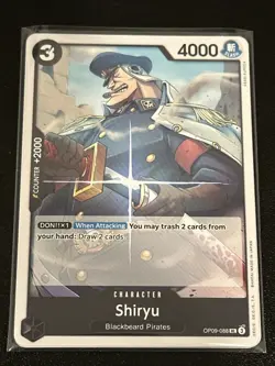 Shiryu OP09-088 English Uncommon Emperors In New World One Piece Card Game - Image 1