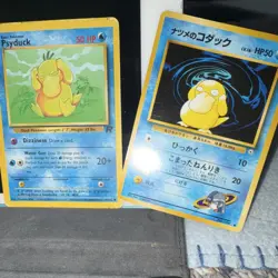 Pokemon Psyduck Basic Pokemon Card Lot 4 Regular Finish English Japanese - Image 3