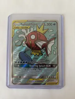 Pokemon SM Team Up Holo Card Magikarp Wailord GX Alternate Full Art 161/181 - Image 1