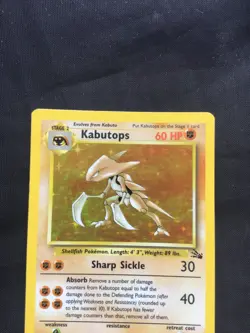 Pokemon Cards: Fossil Rare Holo: Kabutops 9/62 - Image 2