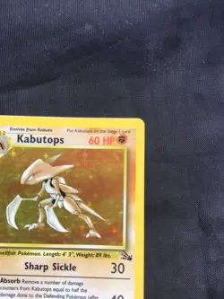 Pokemon Cards: Fossil Rare Holo: Kabutops 9/62 - Image 4