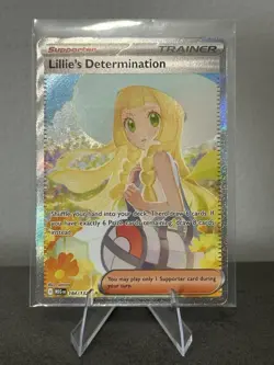 Pokemon TCG 2025 Lillie's Determination 184/132 MEG Holo Trainer Supporter Card - Image 1