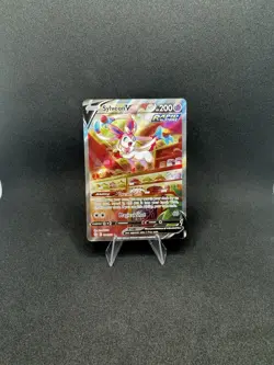 Pokemon Sylveon v Alt Art Holo Ultra Rare Card Evolving Skies 184/203 Near Mint - Image 1
