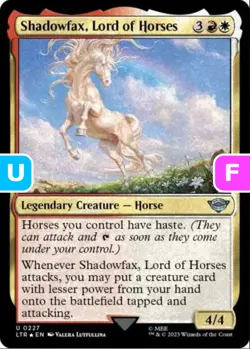 MTG Shadowfax Lord of Horses Lord of the Rings Uncommon Legendary Creature NM - Image 1