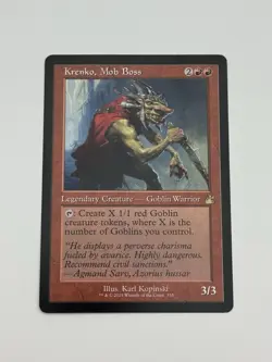 Krenko, Mob Boss Retro Frame RVR Goblin Red Commander MTG Magic The Gathering LP - Image 1