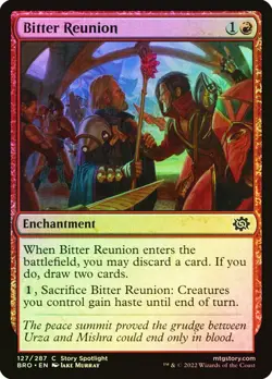 Magic The Gathering MTG BITTER REUNION FOIL The Brothers' War NM Near Mint - Image 1
