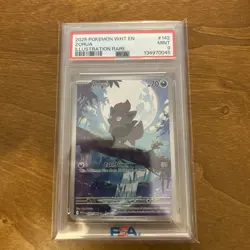 Pokemon GRADED 2025 Zorua 142/086 White Flare Illustration Rare PSA 9 GEM MINT - Image 1