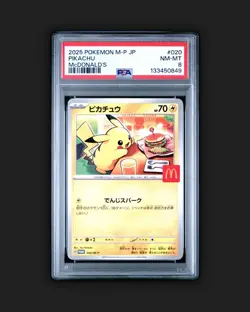 POKEMON TCG Pikachu 020/M-P McDonald's Promo Pokemon Card Japanese ✨PSA 8✨ - Image 1