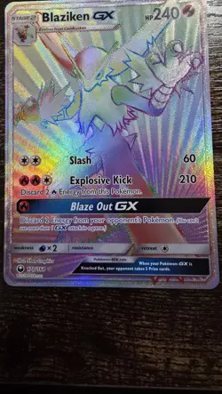 Pokemon Card: Blaziken GX 170/168 Secret Rare Celestial Storm NM - Image 3