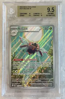 Ninjask 137/132 Me01: Mega Evolution Holo BGS 9.5 Graded Pokemon - Image 1