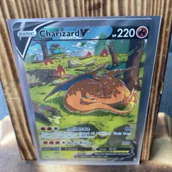Pokemon TCG Charizard v SWSH260 Sword & Shield Promo Card Near Mint Condition - Image 3