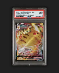 2023 POKEMON SWSH BSP FA/PIKACHU VMAX CRZ COLL-PIKACHU VMAX ✨PSA 9✨ - Image 1
