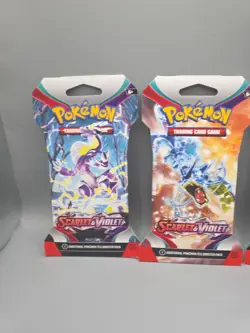 X3 Sleeved Pokemon Scarlet And Violet Base Set Booster Packs - Image 2