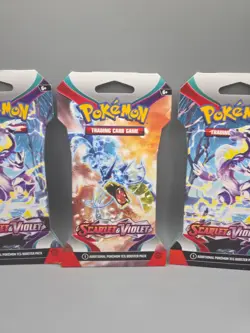 X3 Sleeved Pokemon Scarlet And Violet Base Set Booster Packs - Image 3
