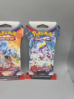X3 Sleeved Pokemon Scarlet And Violet Base Set Booster Packs - Image 4