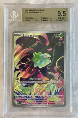 Bulbasaur 133/132 Me01: Mega Evolution Holo BGS. 9.5 Graded Pokemon - Image 1