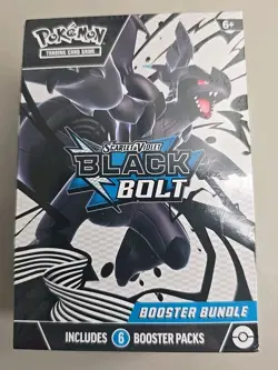 Pokemon TCG Scarlet & Violet - BLACK BOLT booster bundle FACTORY SEALED 6 packs - Image 1