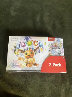 Pokemon Prismatic Evolutions Costco 2 Pack ETB + Booster Bundle Factory Sealed - Image 1